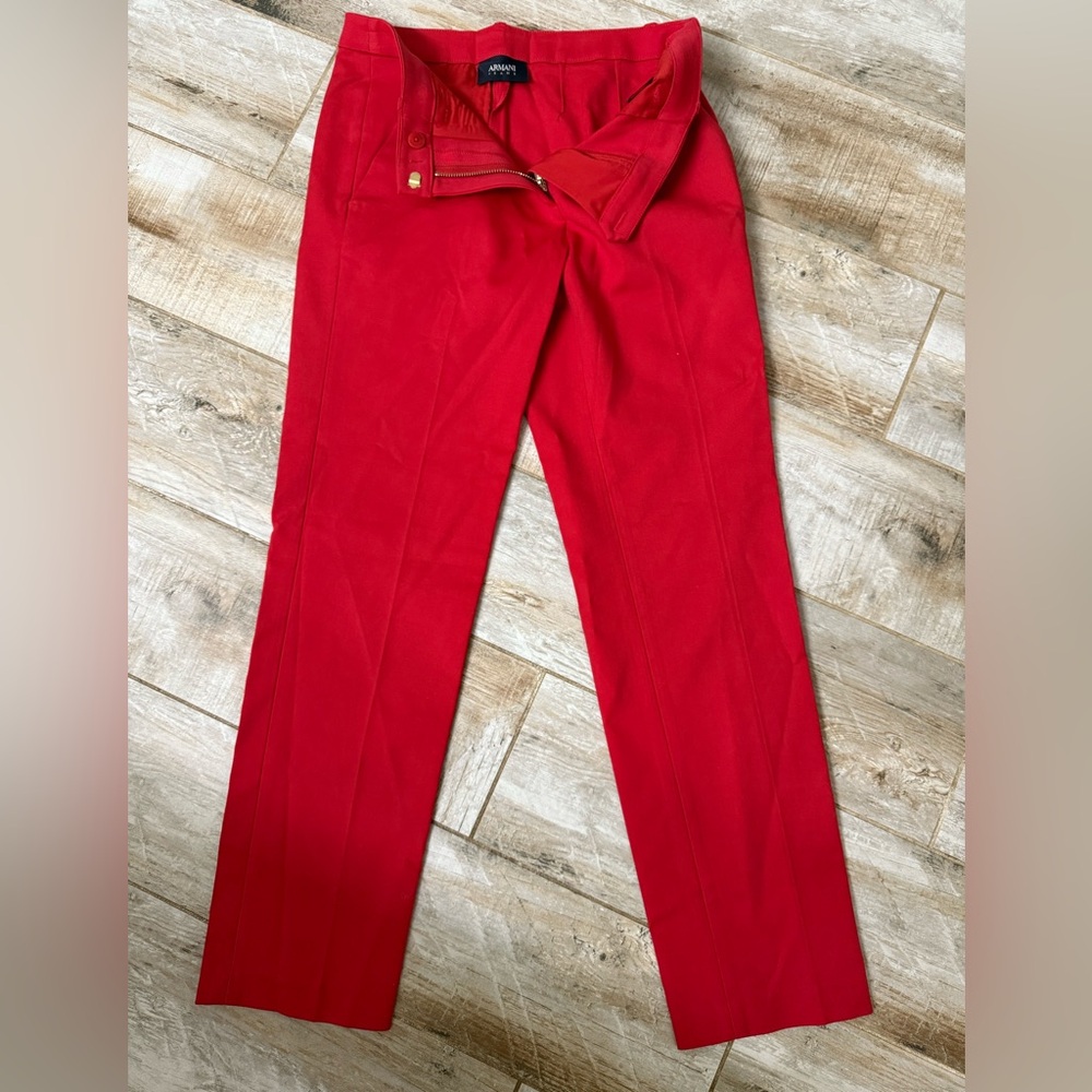 Armani Jeans Bold Red Dress Pants